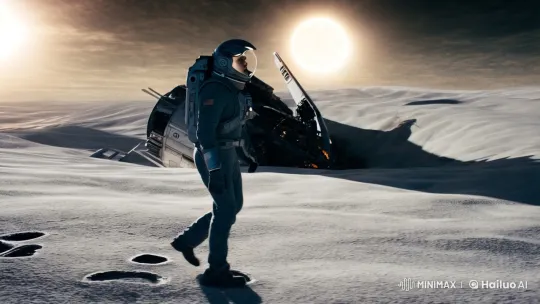 Astronaut Explores Alien Landscape After Crash – AI Generated Video | Hailuo AI