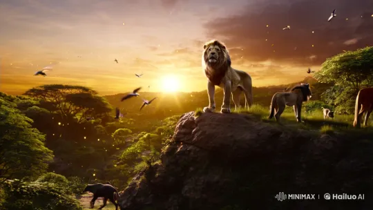 Jungle Majesty: Lion's Roar at Twilight – AI Generated Video | Hailuo AI