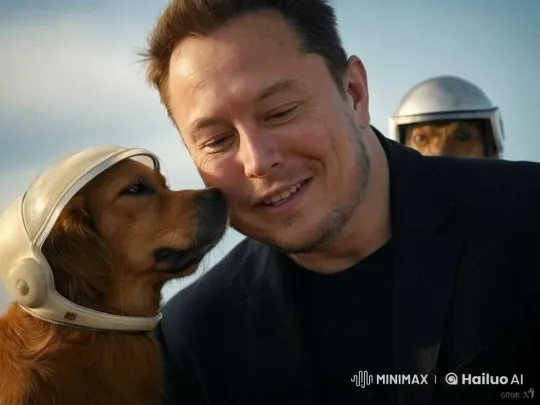 Man and Golden Retriever Share Loving Moment – AI Generated Video | Hailuo AI