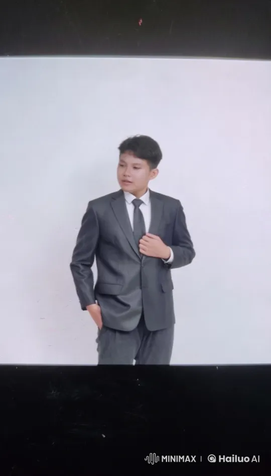 Confident Young Man in Black Suit and Bikini: Live2D Animation – AI Generated Video | Hailuo AI