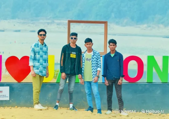 Four Young Men Perform Kung Fu in Live2D Outdoor Scene – AI Generated Video | Hailuo AI