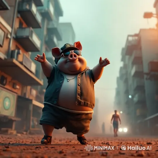 Chubby Pig Gangster Dances Brazilian Funk – AI Generated Video | Hailuo AI