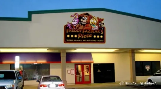 80s Man Leaves Fazbear's Pizza with Bloodied Knife – AI Generated Video | Hailuo AI