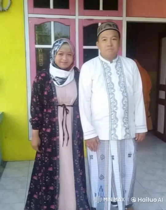 Couple Embraces in Front of Colorful House – AI Generated Video | Hailuo AI