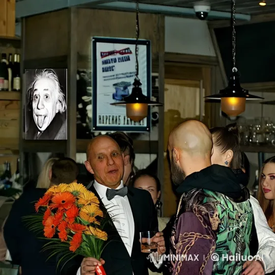 Refined Animation in Cozy Bar Setting – AI Generated Video | Hailuo AI
