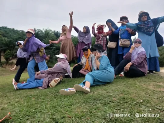 Colorful Group Performs Energetic Kung Fu on Grass Hill – AI Generated Video | Hailuo AI