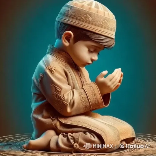 Young Child in Traditional Attire Praying Live2D Animation – AI Generated Video | Hailuo AI