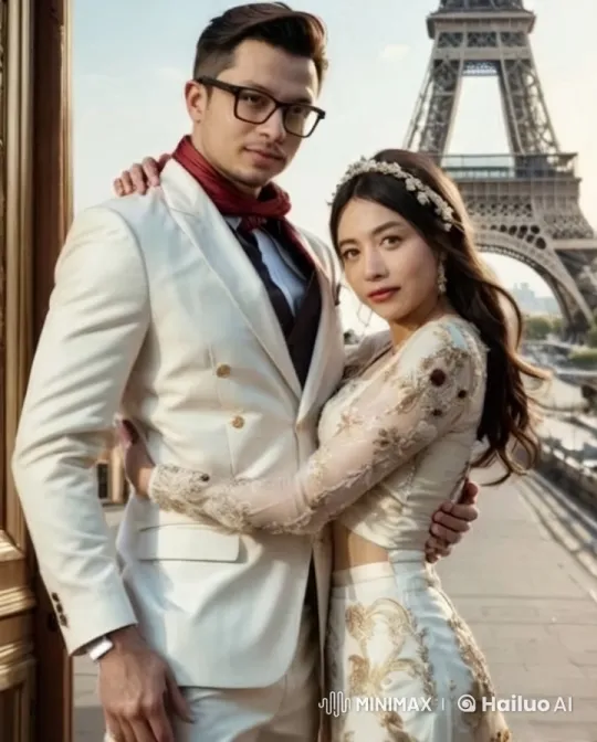 Romantic Couple by Eiffel Tower in Paris – AI Generated Video | Hailuo AI