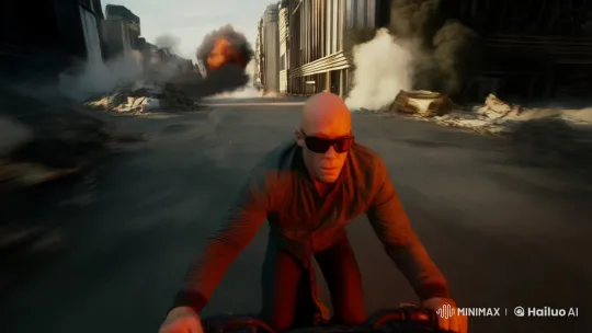 Urban Warzone Chase: Hyper-Speed POV Action Scene – AI Generated Video | Hailuo AI