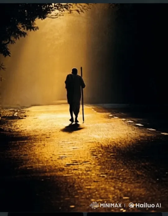 Golden Road: A Solitary Traveler's Journey – AI Generated Video | Hailuo AI