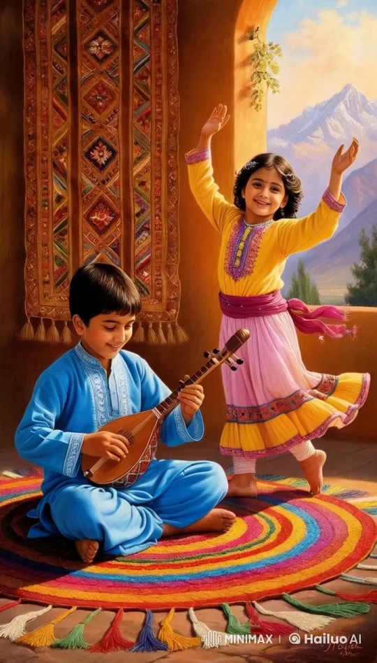 Traditional Music and Dance Performance in Mountain Setting – AI Generated Video | Hailuo AI