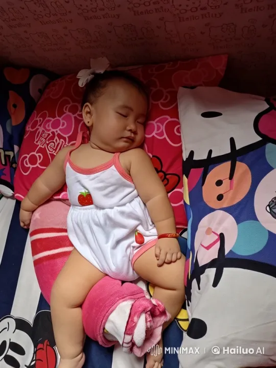 Baby Dancing Joyfully on Hello Kitty Bed – AI Generated Video | Hailuo AI