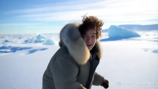 Dancer Brings Life to the South Pole's Icy Silence – AI Generated Video | Hailuo AI