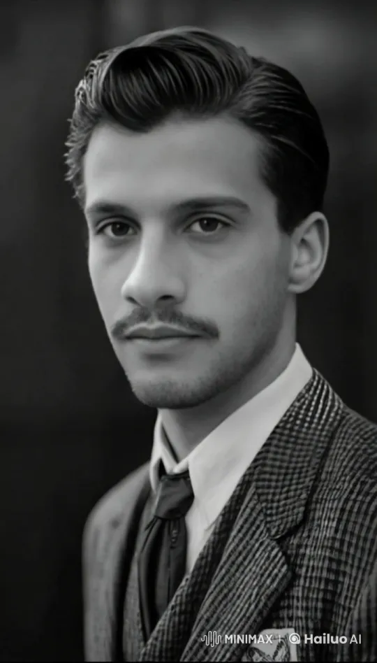 Vintage Man in Checkered Suit Smokes Gracefully – AI Generated Video | Hailuo AI