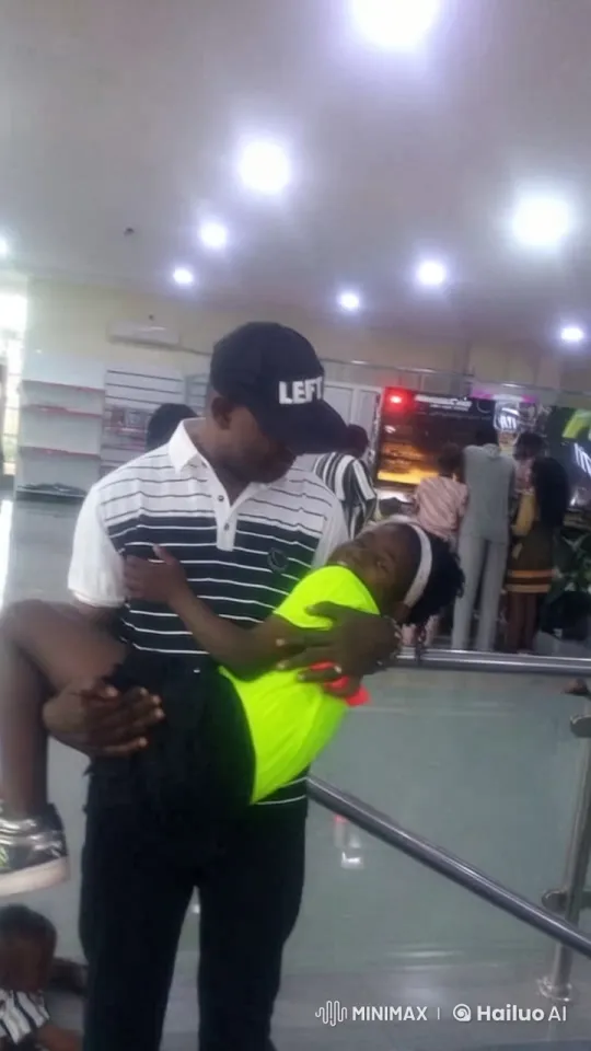 Animated Father Comforting Child in Bustling Room – AI Generated Video | Hailuo AI