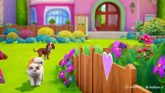 Vibrant Mommy Paints Heart in Cheerful Backyard – AI Generated Video | Hailuo AI