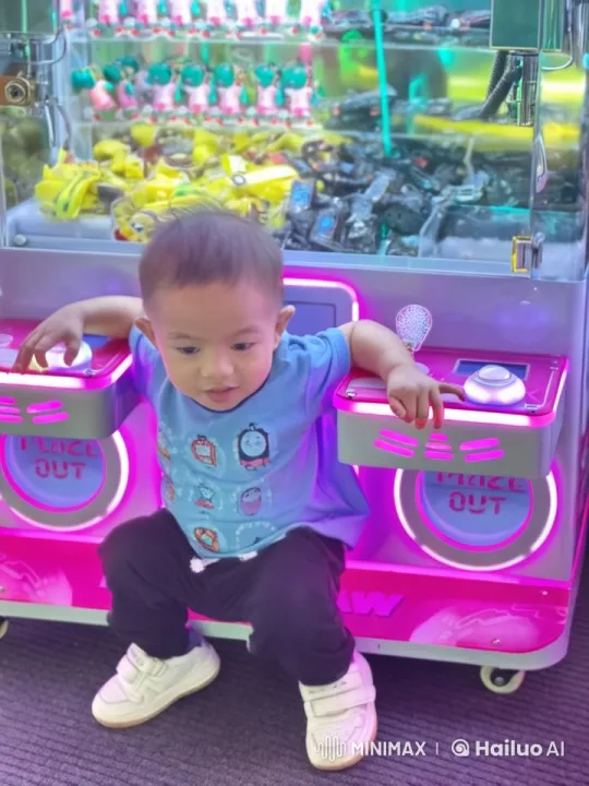 Child Dancing Joyfully in Vibrant Arcade – AI Generated Video | Hailuo AI