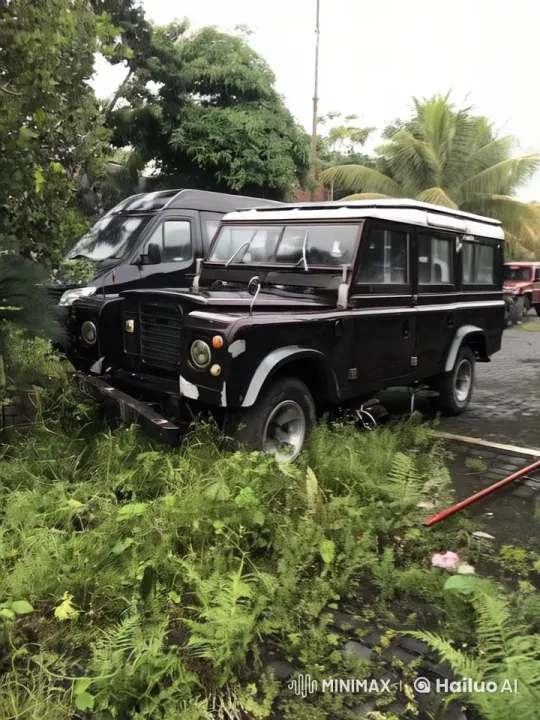Land Rover Defender Transforms into 3D Robot in Rainy Jungle Setting – AI Generated Video | Hailuo AI