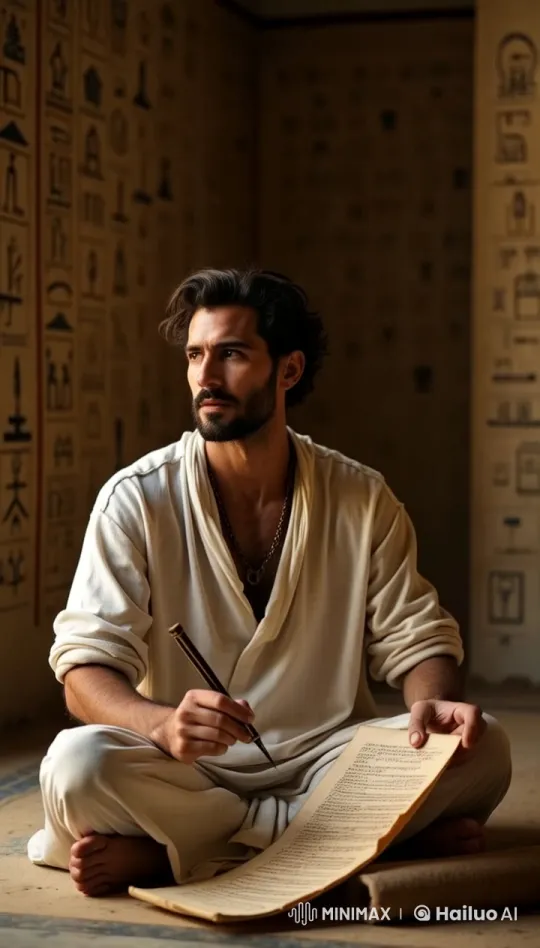 Ancient Scribe in Dimly Lit Chamber - Live2D Animation – AI Generated Video | Hailuo AI