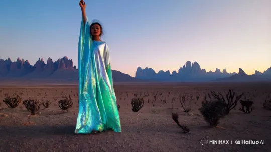 Solitary Figure in Twilight's Vast Landscape – AI Generated Video | Hailuo AI
