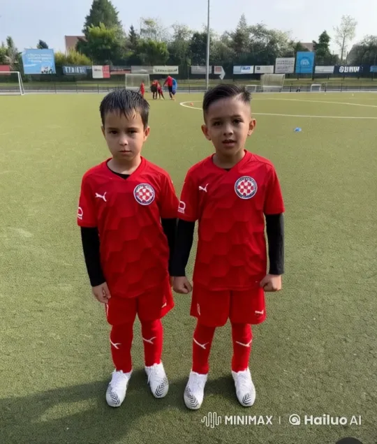 Boys' Playful Dance on Soccer Field – AI Generated Video | Hailuo AI