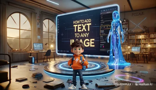 Digital Creative Studio: Interactive Text Overlay Tutorial – AI Generated Video | Hailuo AI
