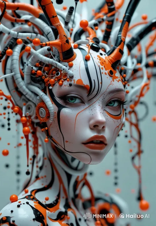 Live2D Animation: Woman with Intricate Headpiece – AI Generated Video | Hailuo AI