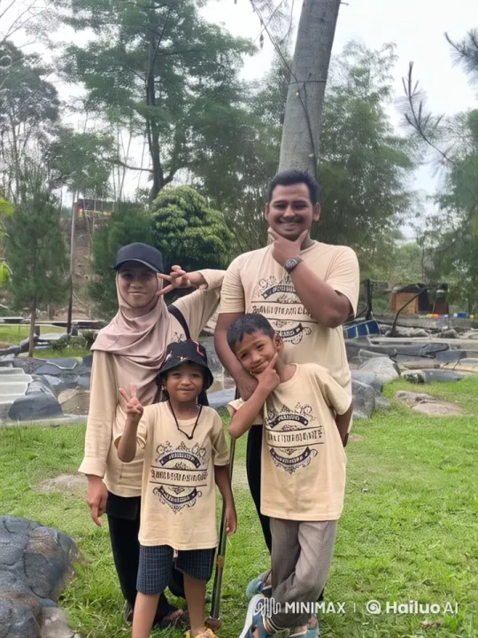 Family Demonstrates Synchronized Kungfu in Live2D Park Scene – AI Generated Video | Hailuo AI