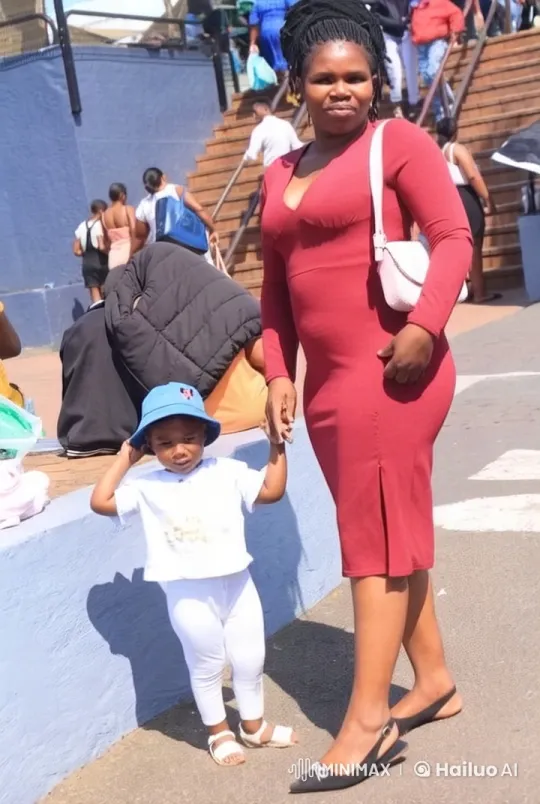 Animated Woman in Red Dress Performs Kung Fu with Child – AI Generated Video | Hailuo AI