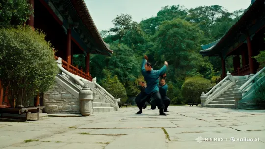 Ancient Chinese Courtyard Kungfu Fight Scene – AI Generated Video | Hailuo AI