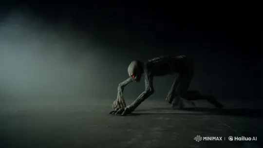 Creature Emerges in Foggy, Haunting Scene – AI Generated Video | Hailuo AI