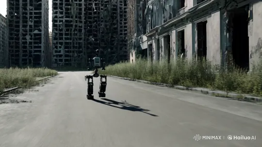 Abandoned Moscow: Robot Navigates Ruined Cityscape – AI Generated Video | Hailuo AI
