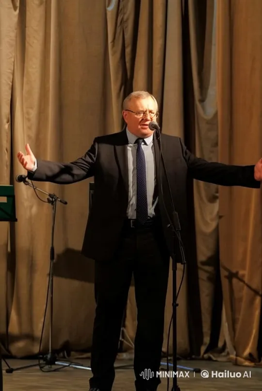 Formal Man Recites Poem with Expressive Gestures – AI Generated Video | Hailuo AI