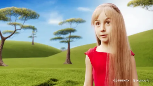 Young Girl's Enchanted Fall into a Magical Hole – AI Generated Video | Hailuo AI