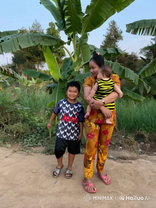 Vibrant Family Showcases Martial Arts in Lush Greenery – AI Generated Video | Hailuo AI