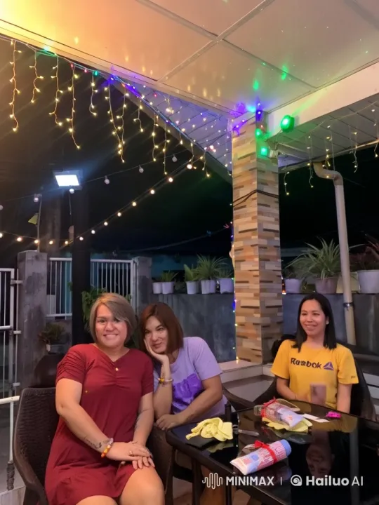 Festive Patio Gathering with Animated Characters – AI Generated Video | Hailuo AI