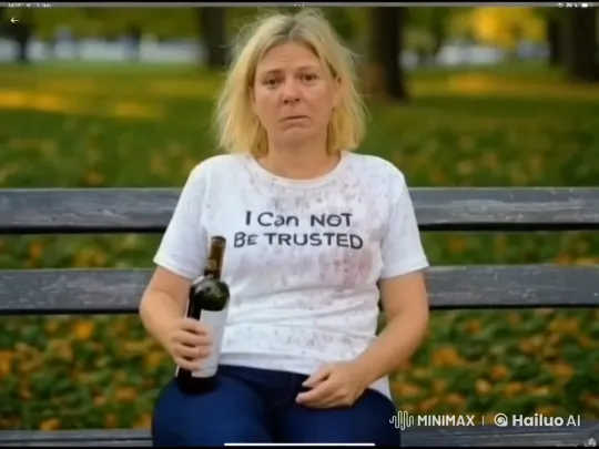 Blonde Woman Vomits After Drinking in Peaceful Park – AI Generated Video | Hailuo AI