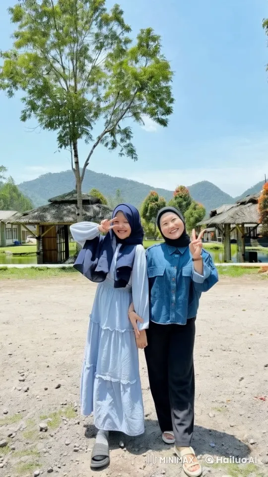 Live2D Animated Kungfu Duo in Scenic Setting – AI Generated Video | Hailuo AI