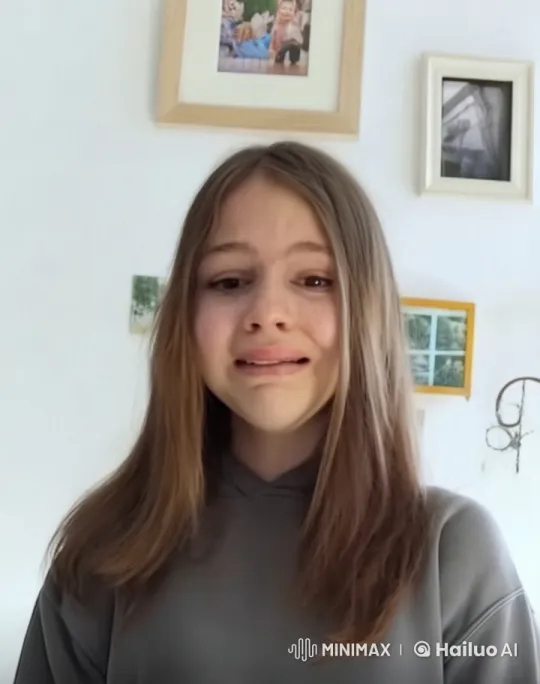 Young Girl Enthusiastically Enjoying Music with Earphones – AI Generated Video | Hailuo AI