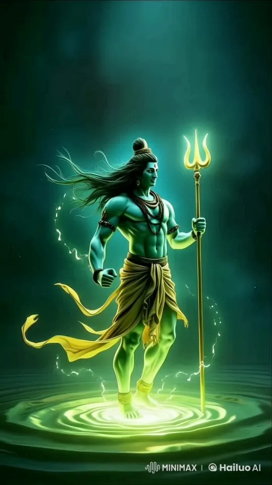 Mystical Deity Floats on Luminous Water in Live2D Animation – AI Generated Video | Hailuo AI