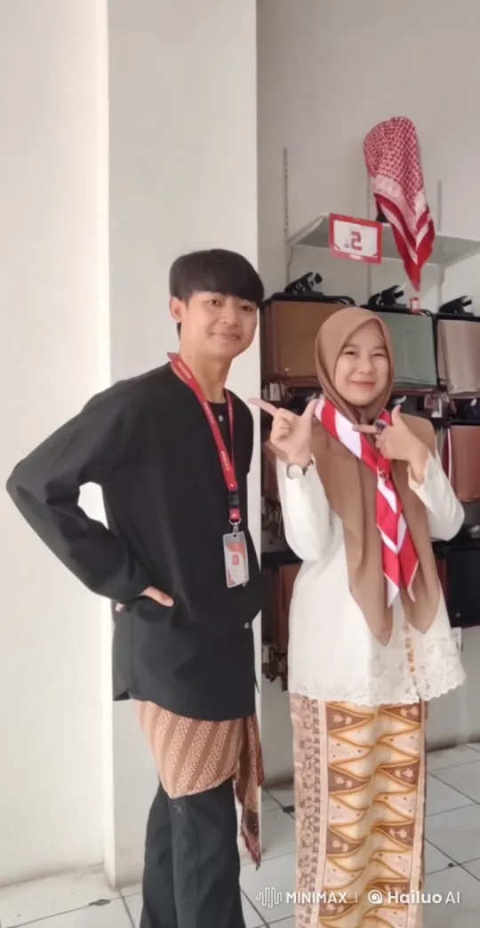 Indonesian Couple in Traditional Attire Showcasing Culture – AI Generated Video | Hailuo AI