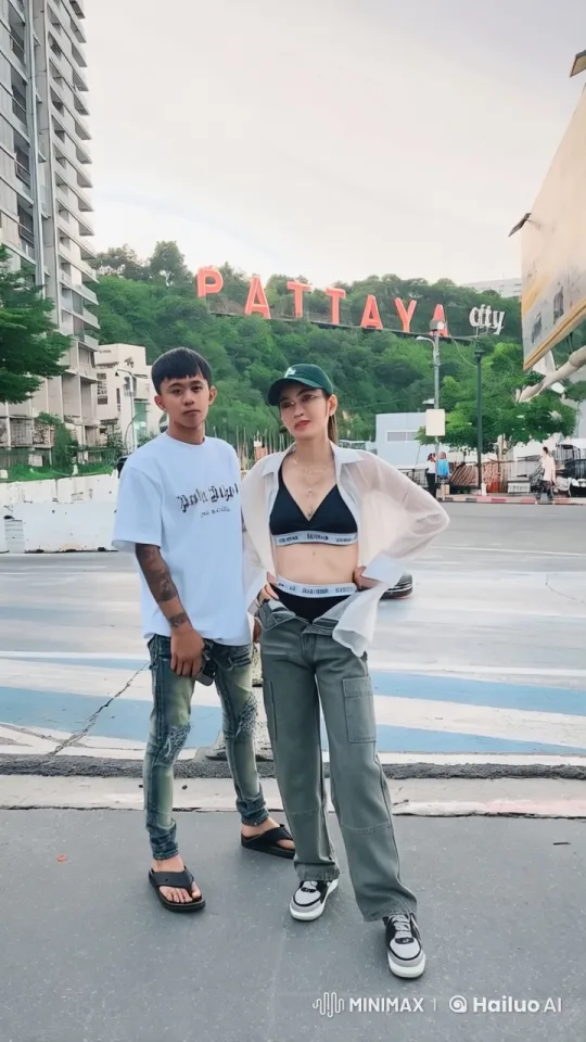 Martial Arts Display Near Pattaya City Sign – AI Generated Video | Hailuo AI