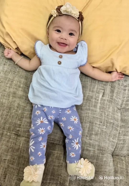 Baby in Light Blue Dress Performs Joyful Dance – AI Generated Video | Hailuo AI