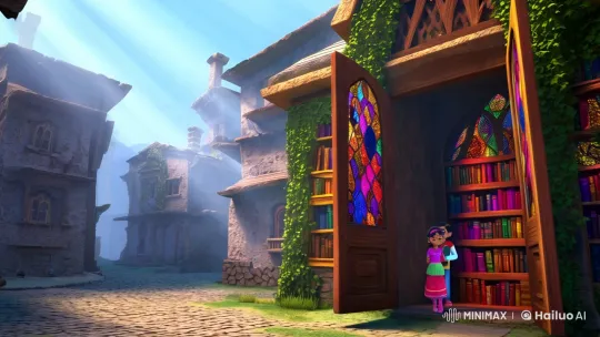 Chandragarh: A Portal to Enchanted Realms Through Ancient Library – AI Generated Video | Hailuo AI