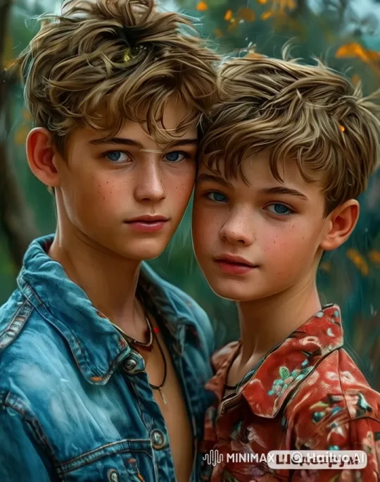 Two Boys Embrace in Autumnal Live2D Animation – AI Generated Video | Hailuo AI