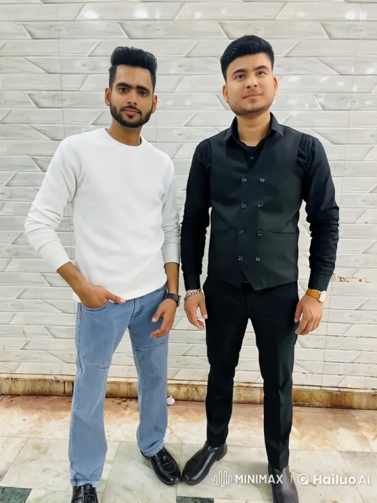 Affectionate Intimacy: Two Men Kiss in Casual and Formal Attire – AI Generated Video | Hailuo AI