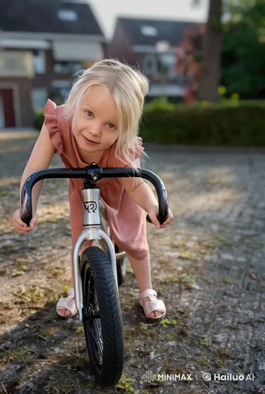 Young Child and Minion Share Playful Moment on Bike – AI Generated Video | Hailuo AI