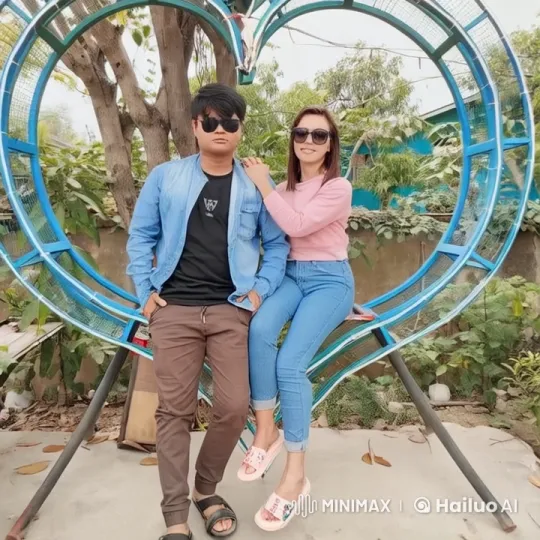 Young Couple Performing Synchronized Kungfu in Park Setting – AI Generated Video | Hailuo AI