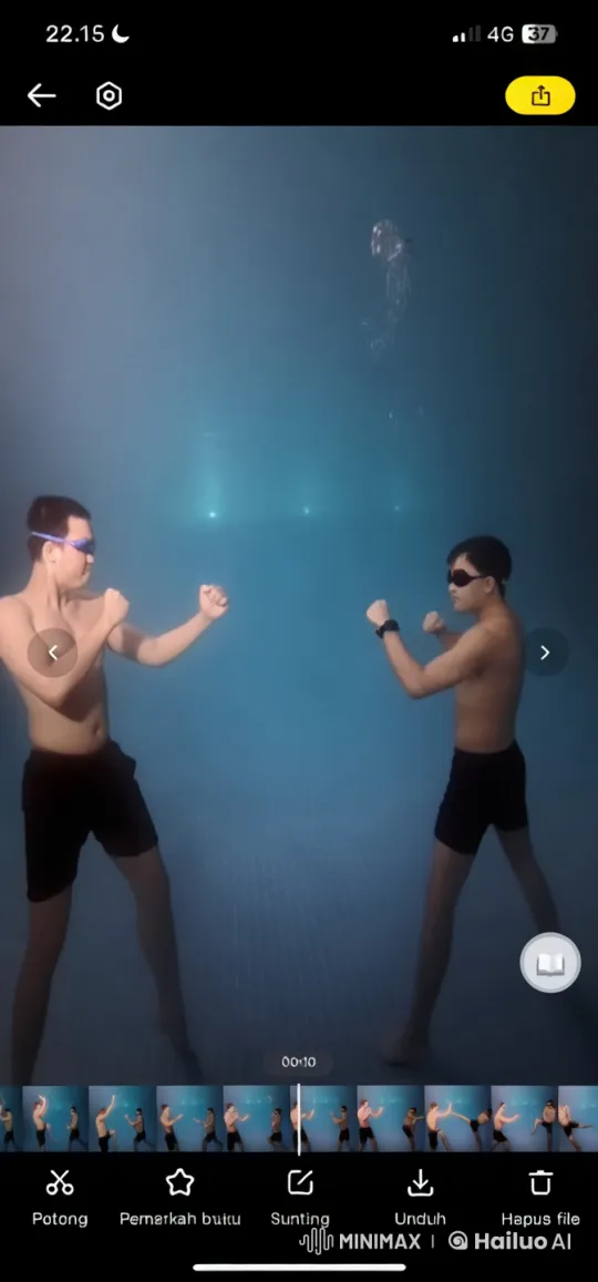 Underwater Kung Fu Practice with Live2D Animation – AI Generated Video | Hailuo AI