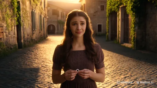 Aesthetic Scene: Woman, Ring, and Golden Afternoon – AI Generated Video | Hailuo AI